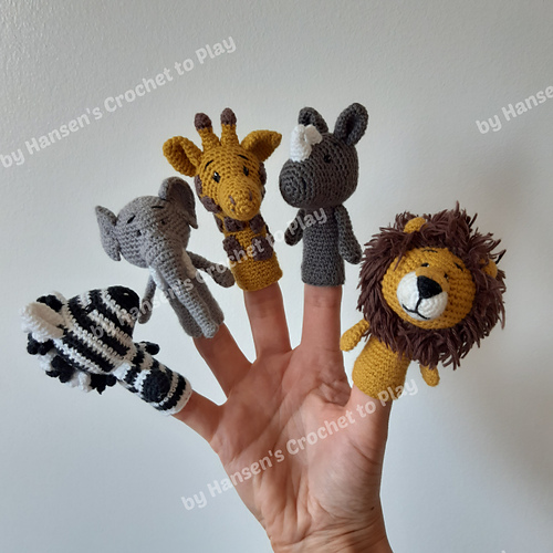 Ravelry Keisha the Zebra Finger Puppet pattern by Maiken Hansen