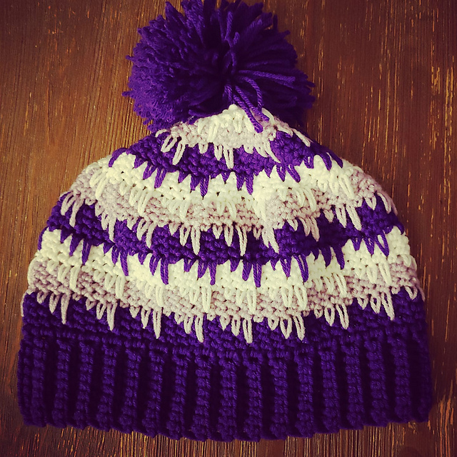 Purple Rain Slouch Beanie pattern by 