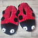 Ladybug Slippers Ladies pattern 
