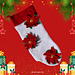 Poinsettia Christmas Stocking pattern