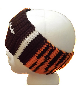 Tiger Football Earwarmer pattern