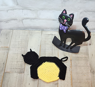 Black Cat Potholder pattern