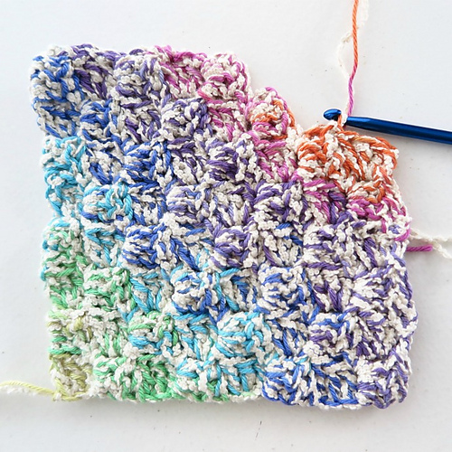 Rainbow Crochet Washcloth photo 4