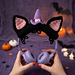Witch cat headphones cover pattern