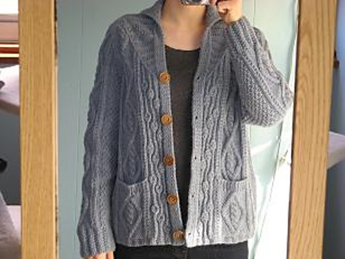 Aran Cardigan with Collar 다른 모습 1