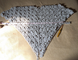 L/XL H hook with underarm joined; shoulders measure 19"+--too wide, and the bust was too large