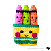 Crayons and box pattern 