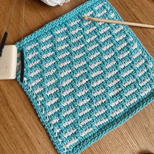 Tunisian Staircase Washcloth photo 4