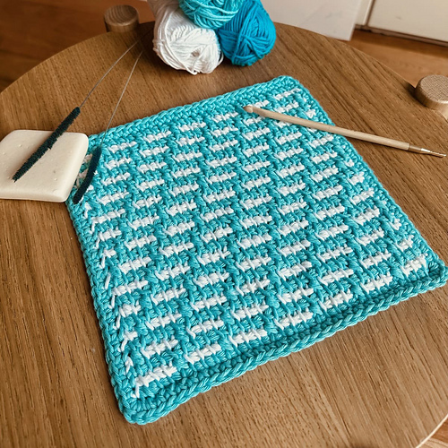 Tunisian Staircase Washcloth photo 2