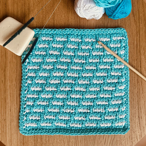 Tunisian Staircase Washcloth photo 5