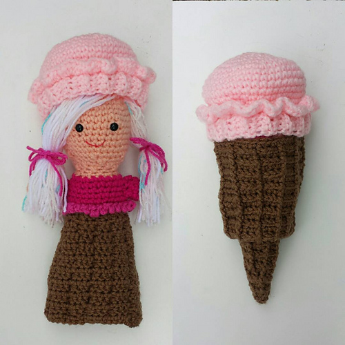 Ravelry Ice Cream Cone Doll pattern by The Ginger Hooker