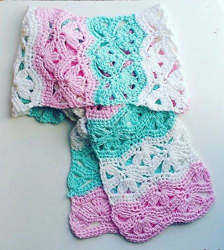 Irish Wave Baby Afghan & Scarf photo 5