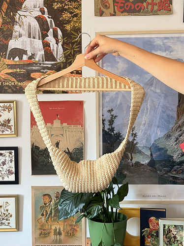 archer scrap yarn bag - crochet photo 3