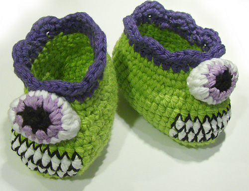 Cyclops Monster Baby Booties photo 3