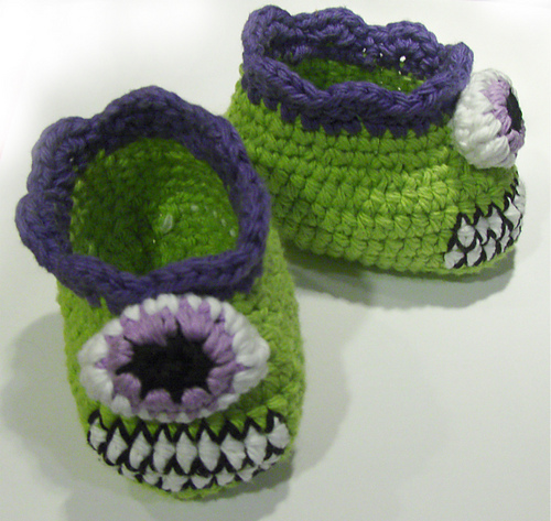 Cyclops Monster Baby Booties photo 1