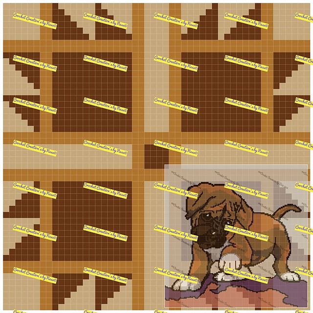 Ravelry Bear Claw Quilt Square (50X50) pattern by Crochet Creation's