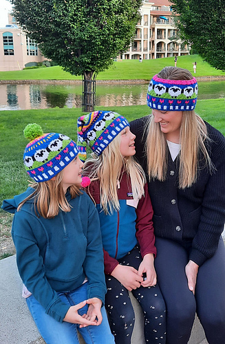 E-book available with Counting Sheep headband, hat and stocking hat knitting patterns