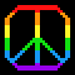 Peace Rainbow Pixel Tapestry pattern