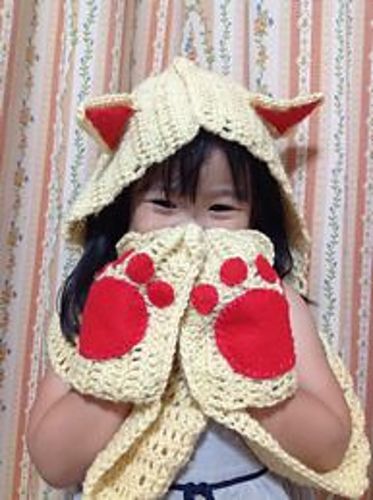 Cuddly Cat Crochet Scoodie with Pockets photo 4