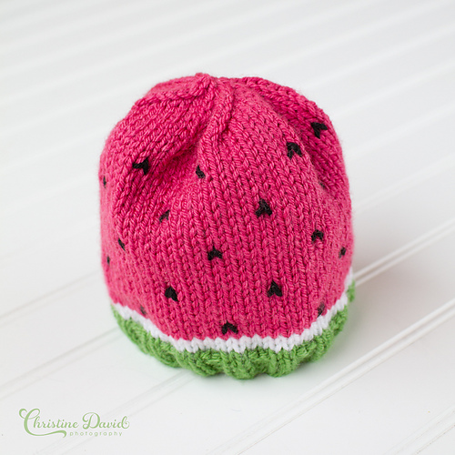 Ravelry Watermelon Hat pattern by Nona Davenport