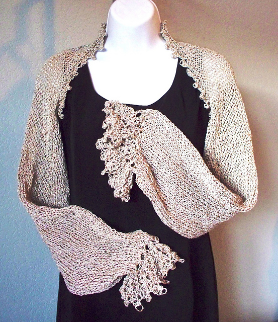 Ravelry Mulberry Spring Silk Shrug pattern by Karen Johnson