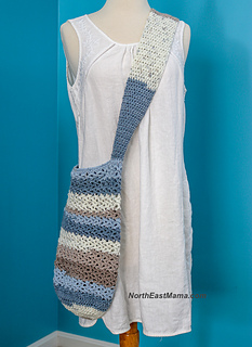 The Essential Tote
Yarn: Caron Cotton Cakes in Nested Blues