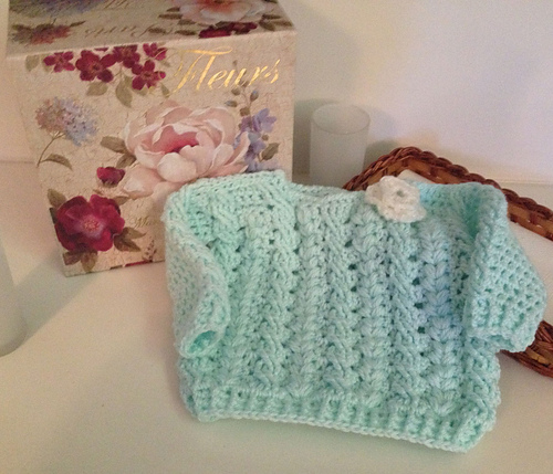 Cables and Hearts II Baby Sweater photo 4