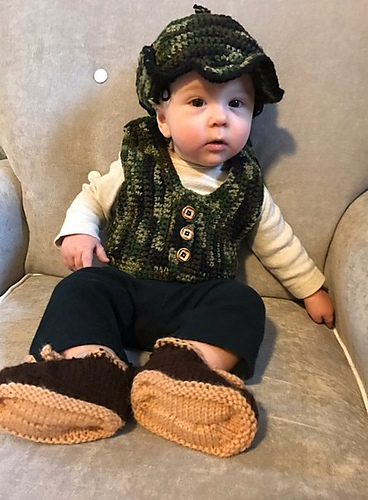 Baby's Gone a Hunting Vest and Hat photo 4
