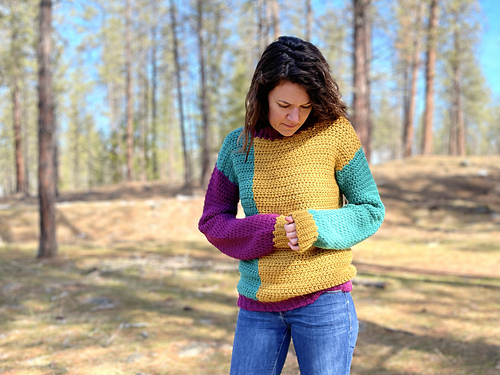 Ravelry: Apricity Color Block Sweater pattern by Lindsey Roe