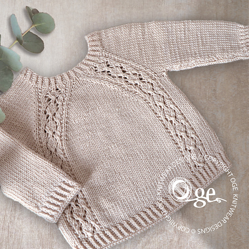 トップス NOTRE emor back open volume knit Knitting Pattern - Top Down Seamless Yoke Sweater ⨯ Lace