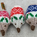 Christmas Hedgehog. You can knit them in various colours.