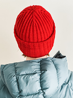 Summit 2+4 in Catskill Merino Lace in Geranium, size D on a 22 in (56 cm) head