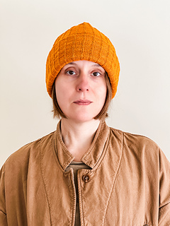 Summit 1+5 in Catskill Merino Lace in Turmeric, size C on a 22 in (56 cm) head