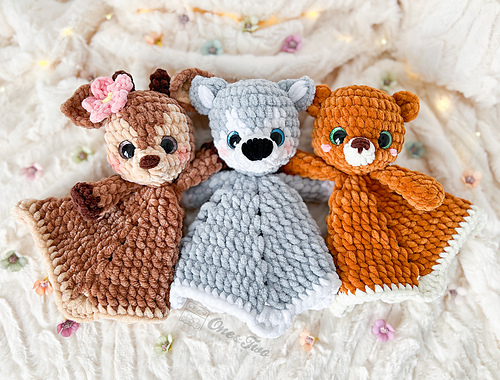 Baby Lovey Bundle, Bear Deer Wolf