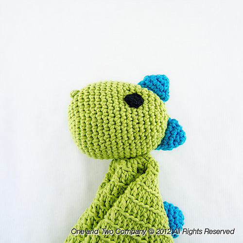 Ravelry Dino Lovey Security Blanket pattern by Carolina Guzman