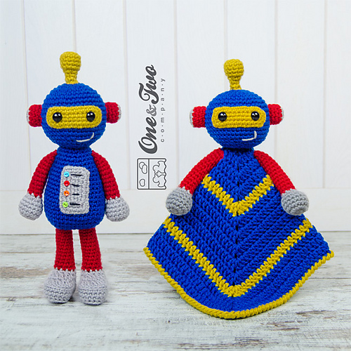 Ravelry: Robby the Robot Lovey and Amigurumi Set - patterns