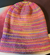 75 stitch hat in Red Heart Super Saver Melonberry