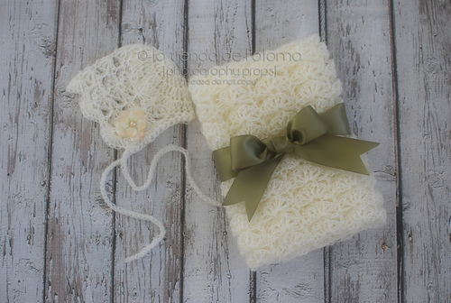 Fan shell bonnet and wrap photo 11