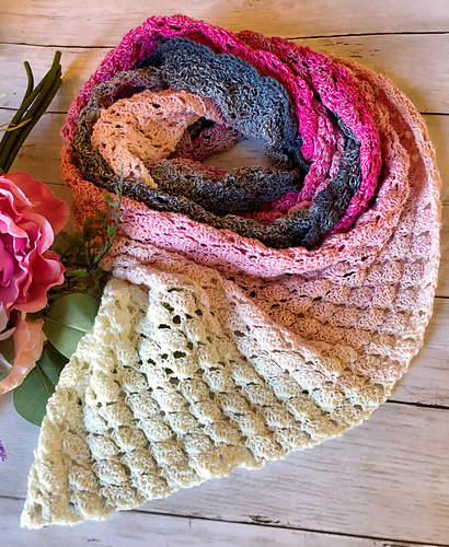 Ravelry: Feeling Flirty Lacy Shell Shawl pattern by Pattern Princess