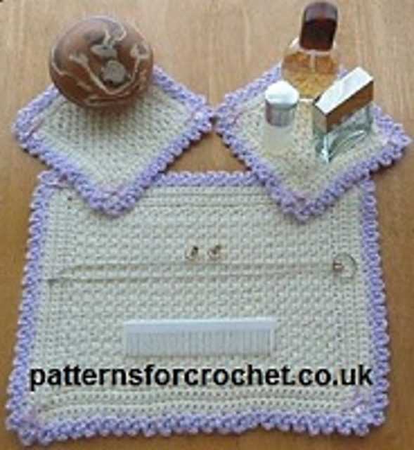 Ravelry PFC28 Atractive Dressing Table Set pattern by Crochet 'n' Create