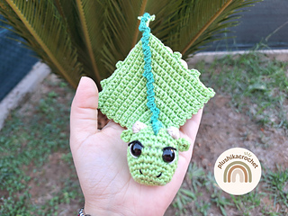 granny square crochet dragon
