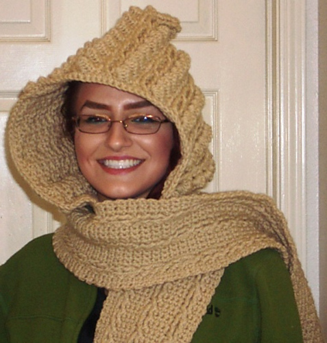 Fisherman Cable Hoodie Scarf photo 1