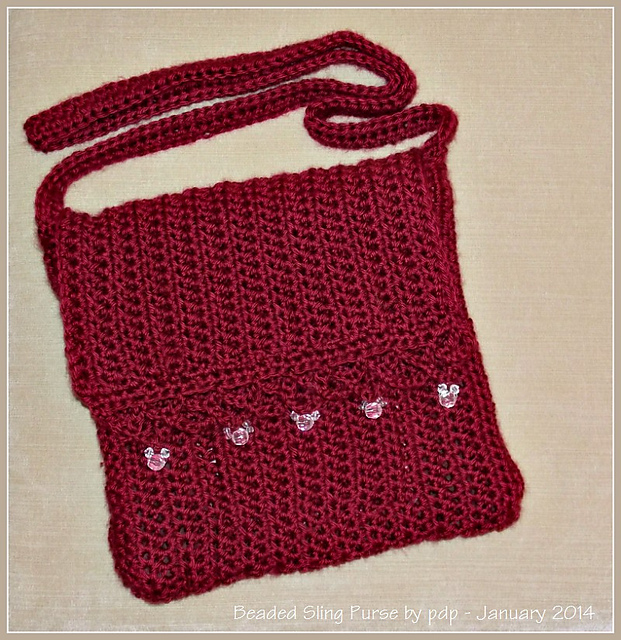 Ravelry pdpeters' Beaded Sling Purse