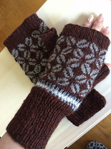 Coffee beans fingerless gloves　コーヒー豆の指だし手袋 다른 모습 3