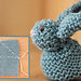 Knit Bunny from a Square pattern 