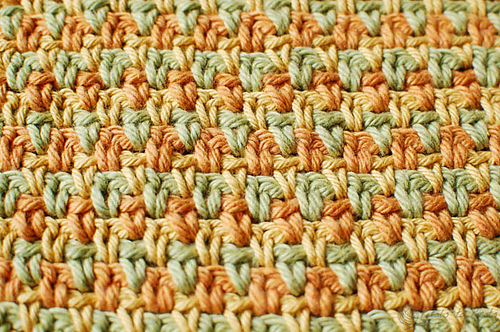 Three Color Simple Stitch Dishcloth photo 5