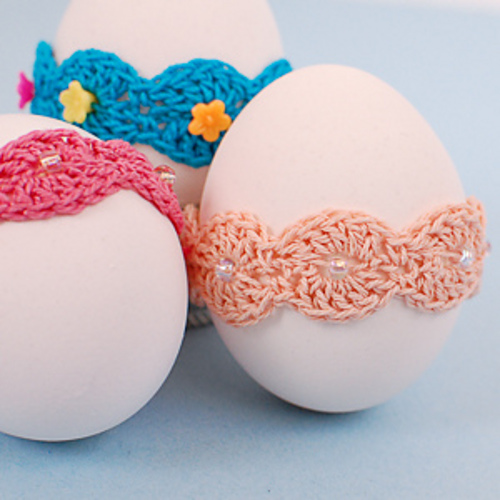 Lace Egg Wrap Easter Decor photo 2