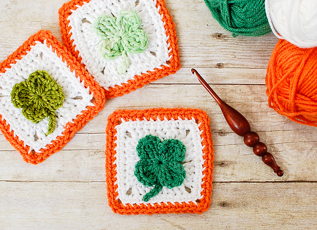 Clover Afghan Square