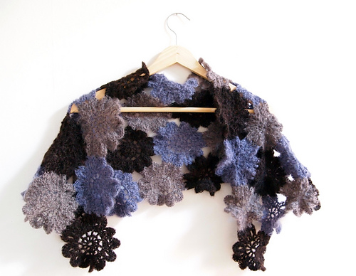 d. Flower Motif Shawl  (花モチーフのショール) 다른 모습 4