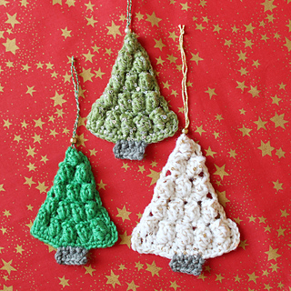 Christmas tree shaped tree decorations